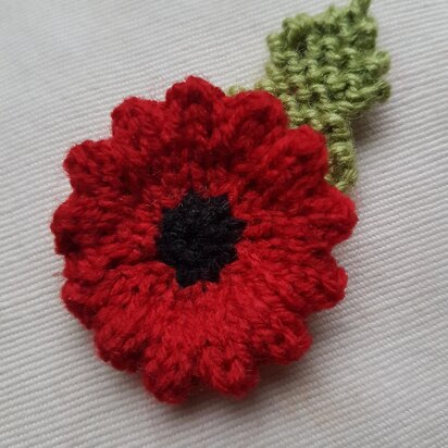 Knitted Poppy