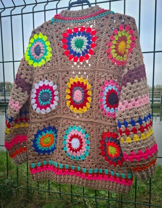 Sunburst Granny Cardy Pattern