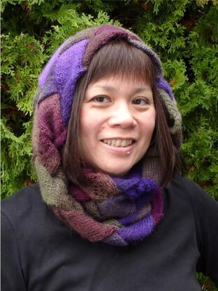 Infinity Entrelac Infinity Scarf