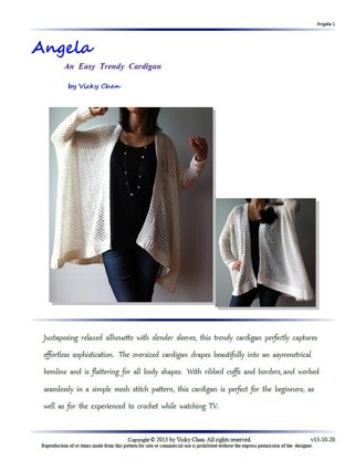 Angela - easy trendy cardigan (crochet)