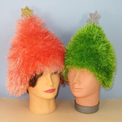 Simple Eyelash Christmas Tree Beanie Hat