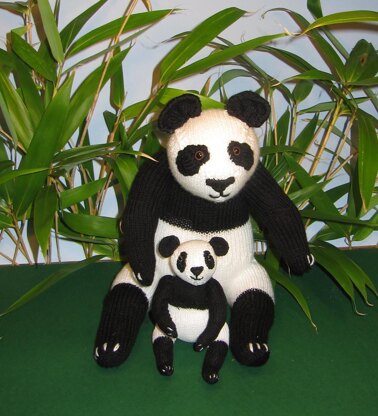 Mother and Baby Panda Toy Animals