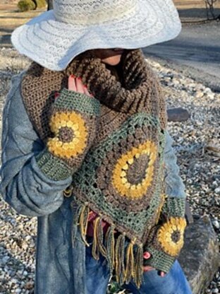 Sunflower Cowl Scarf