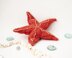 Starfish toy knitted flat