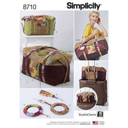 Simplicity 8710 Luggage Bags, Key Ring and Tassel - Paper Pattern, Size OS (ONE SIZE)