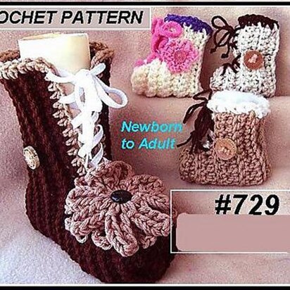 729 BOOTIES OR SLIPPERS, Baby, child, adult