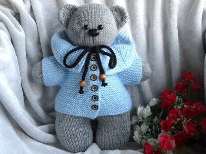 Knitting Pattern Teddy Bear Knitted Bear Knitted Toy Knitted Animals Pattern