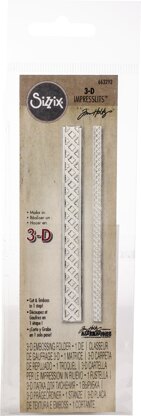 Sizzix 3D Impresslits Embossing Folder By Tim Holtz - Lattice Trim