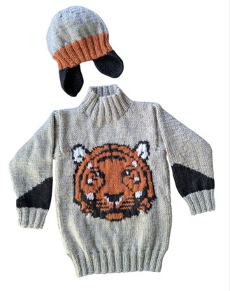 Tiger Sweater and Hat