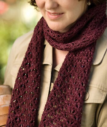 Churchmouse Studio English Mesh Lace Scarf in Rowan Kidsilk Haze/Manos Silk Blend PDF
