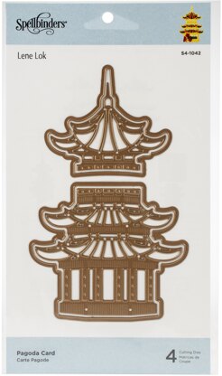 Spellbinders Destination Japan Etched Die By Lene Lok - Pagoda Card
