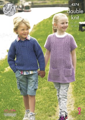 Sweater & Tunic in King Cole DK - 4374 - Downloadable PDF