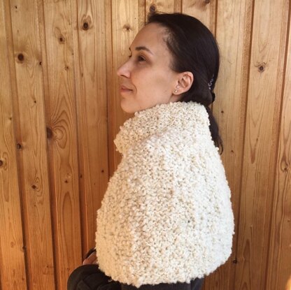 Bouclé Knit Cape