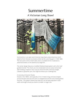 Four Victorian Long Shawls Knitting pattern by Suzanne da Rosa