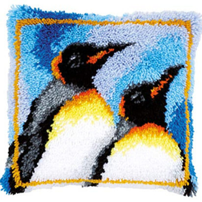 Vervaco King Penguins Latch Hook Cushion Kit