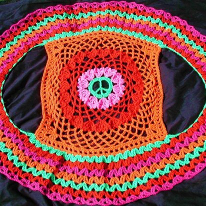 Plus size Crochet Me A Rainbow Hippy Vest