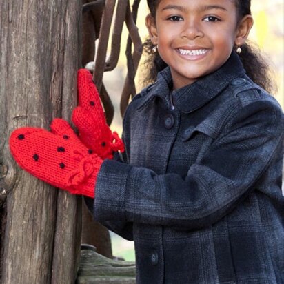 Strawberry Mittens in Red Heart Super Saver Economy Solids - LW2929