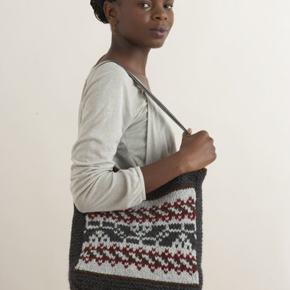 Fair Isle Tote in Lion Brand Wool-Ease Chunky - 70435AD - knitting pattern