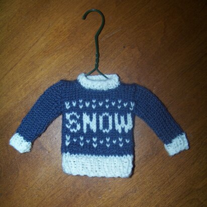 Christmas Tree Ornament Tiny SNOW Pullover