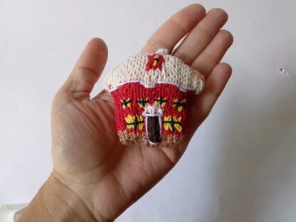 House With Snow ornament