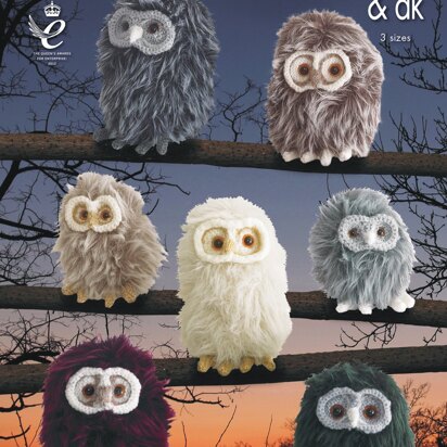 Baby Owls in King Cole Luxe Fur and Pricewise DK - 9024 - Downloadable PDF