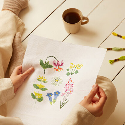 DMC Mindful Making The Meadow Flowers Cross Stitch Kit