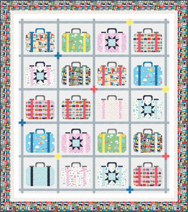 Michael Miller Fabrics Travel Daze Quilt - Downloadable PDF