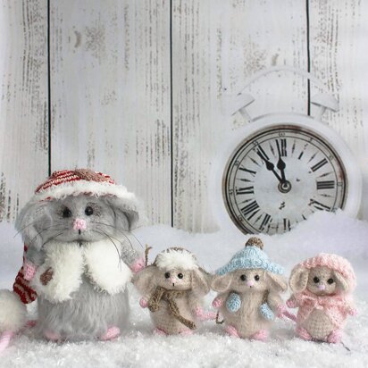 Christmas mouse+3 little mice