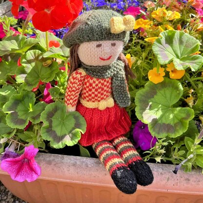 Aster Rag Doll Knitting Pattern - Toy Knitting Pattern