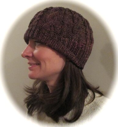 Cabled Slouch Cap