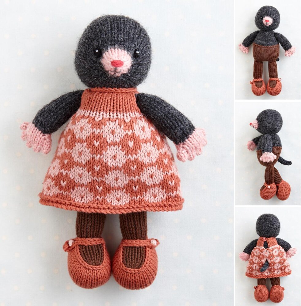 Mole in a dress Knitting pattern by Julie Williams | LoveCrafts