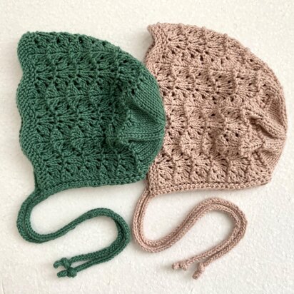 Pattern: baby bonnet lace hat, cotton hat toddler