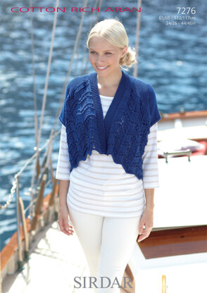 Cardigans in Sirdar Cotton Rich Aran - 7276 - Downloadable PDF