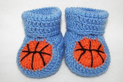 Basketball Baby Booties