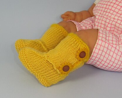 Baby Sunflower Button Booties