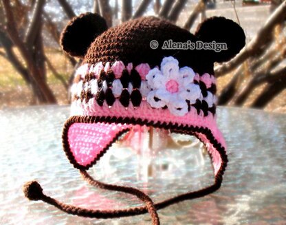 Crochet Hat with Bear Ears