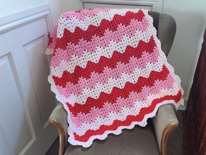 Strawberry Ripple Baby Blanket Afghan