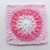 Pretty in pink textured granny square