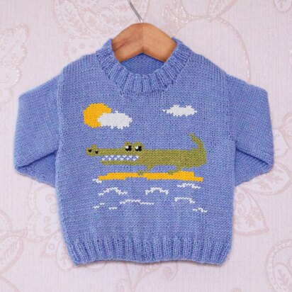 Intarsia - Crocodile Chart - Childrens Sweater
