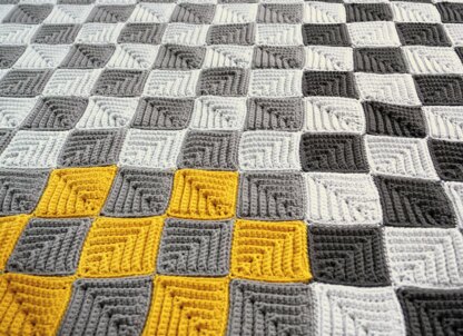 Mitered Checkerboard Afghan