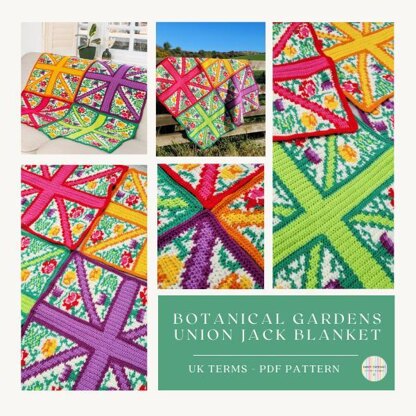 Botanical Gardens Union Jack Blanket - UK Terms