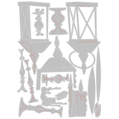 Sizzix Thinlits Die Set - Candlelight, Colorize by Tim Holtz