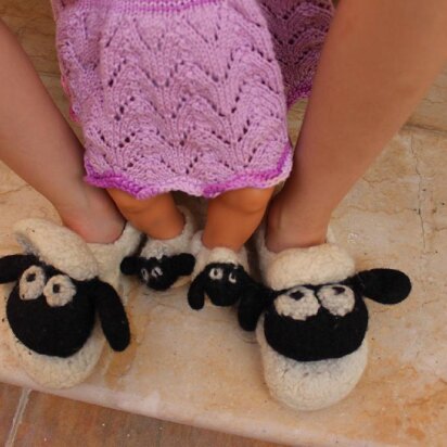 Shaun's Slippers - Seamless Felted Sheep Shoes