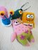 Toy Knitting Patterns Set of 4 SpongeBob Collection