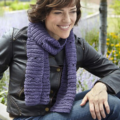 664 Twig Scarf - Knitting Pattern for Kids and Adults in Valley Yarns Brimfield