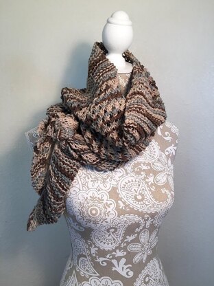 Diagonal Knot Stitch Scarf