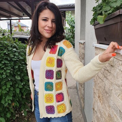 Jacket with granny squares