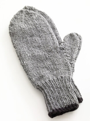 Toasty Knitted Mittens in Lion Brand Wool-Ease - 80677AD