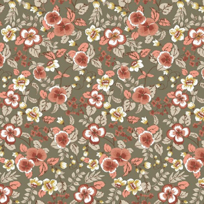 Poppy Fabrics - Violet Flower 2 Jersey