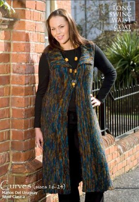 Long Swing Waist Coat in Manos del Uruguay Clasica Wool